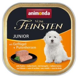 6x150g Junior volaille, cœurs de dinde Animonda Vom Feinsten - Pâtée pour chien