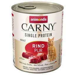 6x800g Single Protein Adult pur bœuf Animonda Carny - Pâtée pour chat