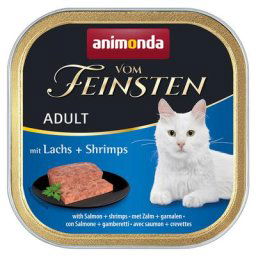 32x100g Adult saumon, crevettes Animonda Vom Feinsten - Pâtée pour chat
