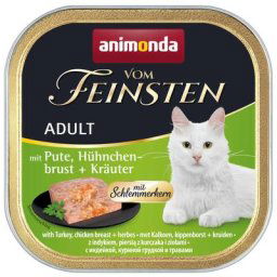 6x100g Adult Cœur gourmand dinde, blanc de poulet, fines herbes Animonda Vom Feinsten
