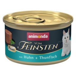 12x85g Adult poulet & thon Animonda Vom Feinsten - Pâtée pour chat