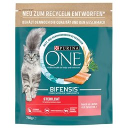 Lot de croquettes PURINA ONE pour chat - SterilCat saumon (3 x 750 g)