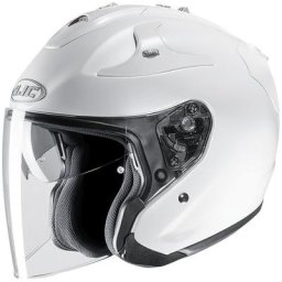 HJC FG-Jet Metallic Casque jet, blanc, taille S