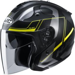 HJC FG-Jet Komina Casque jet, noir-jaune, taille S