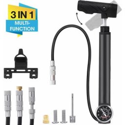 Insma - 3 en 1 mini pompe à vélo pompe à main légère avec manomètre compact rapide et facile à