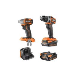 Pack AEG Perceuse-visseuse - Visseuse à choc - 18 V - Subcompact - Brushless - 2 Batteries 2,0 Ah