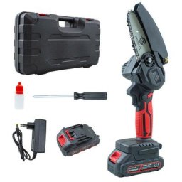 Mediawave Store - Mini tronçonneuse à batterie 21V sans fil 6 pouces étui de transport sans fil