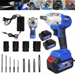 Clé à chocs sans fil brushless de 1 / 2 pouce avec 2X batterie 6,0ah 21v et chargeur rapide 420 nm