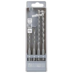 8456000 carbure de tungstène Jeu de forets pour marteau-perforateur 4 pièces 5 mm, 6 mm, 6 mm, 8 mm