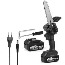 Kkmoon - Tronçonneuse à batterie 48VF 2 Batterie Portable Scie Électrique Jardin Logging
