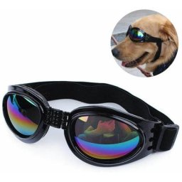 Lunettes de soleil pour animaux de compagnie avec sangle, lunettes uv pour chien avec mentonnière