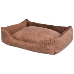 Lit pour chiens avec coussin Cuir artificiel pu Taille s Beige Vidaxl Beige