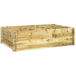 Jardinière Bac a Fleur | Lit surélevé 150x100x40 cm Bois imprégné 56650 - Brun