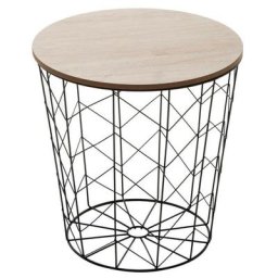 Table café déco métal kumi pop Atmosphera noir - Noir
