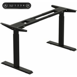 Bluenara - Support de table réglable en hauteur avec double moteur électrique, noir - noir