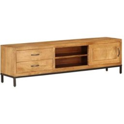 Vidaxl - Meuble tv Bois de manguier massif 140 x 30 x 40 cm Brun