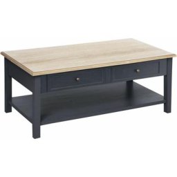 Table basse 4 tiroirs Damian en bois - Gris - l 109 x p 45 x h 60 cm - Livraison gratuite - Noir