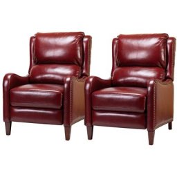 Fauteuil Relax en Cuir Véritable Fauteuil Inclinable Rembourré Chaise Simple Moderne avec Dossier &