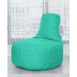 Pouf poire Arbane D70xH80cm Tissu Bleu vert - Bleu