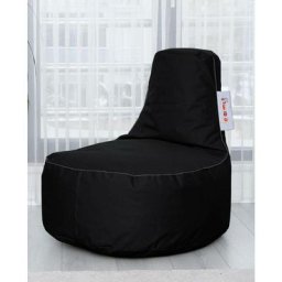Pouf poire Arbane D70xH80cm Tissu Noir - Noir