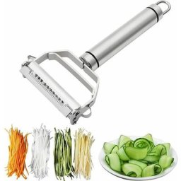 Econome legumes Éplucheur de pommes de terre manuel à double tranchant en acier inoxydable pour