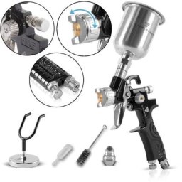 Lvlp Pistolet à peinture SG-125 st avec buse de 0,8 mm et godet gravité de 125 ml, support de