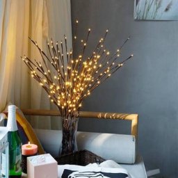 20 led intérieur branche d'arbre lumière fête mariage maison jardin décor fée chane lampe