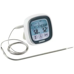 Leifheit 3223 Thermomètre de cuisine avec écran tactile, avec minuteur, capteur filaire