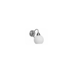 Spotlight - Applique Satin/Blanc Pavia, 1xE27 Max 60W , IP20, 230V ac, Classe i - Métal-Chrome