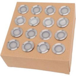 16PCS led deck light, 90-265V acier inoxydable pc IP67 lumière de sol étanche éclairage jardin