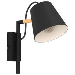Eglo - lampe murs acteur lacey, bois noir, crame E14 1X40W l: 13,5 cm b: 26,5 cm h: 27,5 cm