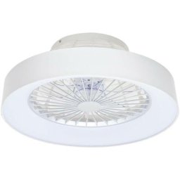 Led Ventilateur de plafond avec lampe à intensité variable 'Circuma' en métal pour salon & salle à