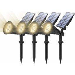 4 Pack】Spot Solaire Extérieur t-sun Éclairage Solaire Extérieur Étanche Lampe Solaire Jardin led
