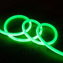 Néon led Flexible 360º Rond Dimmable 120LED/m 220V ac Verte IP67 sur Mesure Coupe tous les 100cm