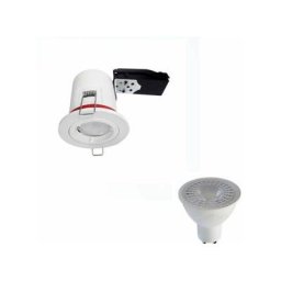 Optonica - Kit spot led RT2012/BBC Blanc IP20 GU10 7W (eq. 50W) - Blanc du jour 6000K