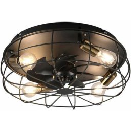 Ventilateur de plafond avec éclairage et télécommande Ventilateur avec plafonnier lumineux Lampe de