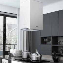 Maisonchic - Hotte îlot avec écran tactile lcd Hotte aspirante cuisine | et capteur 756 m³ / h led