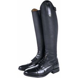 38, Noir: Bottes d'équitation Sevilla en cuir synthétique avec semelle en cuir pour femmes et