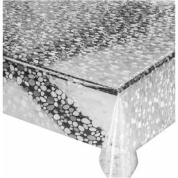 Nappe Transparente Moderne Résistante aux Taches Plastifié Couverture de Table en Pvc Brillant
