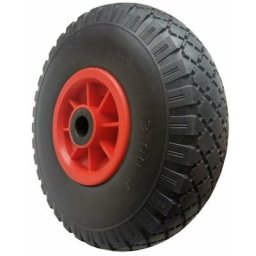 Roue increvable 260 mm (3.00/4) avec axe central et alésage 20 mm pour diable et chariot