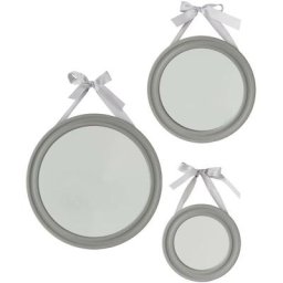 Set de 3 miroirs ronds Ruban - Atmosphera créateur d'intérieur - Gris