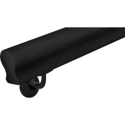 Handystairs - Main-Courante Bois de Feuillu - Profile Omega 56x76mm - 1x apprêt noir. - 150 cm
