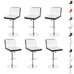 Wyctin - Hofuton Lot de 6 tabourets de bar blanc noir