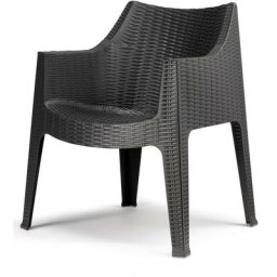 Chaise tissée design - MAXIMA - deco - Gris