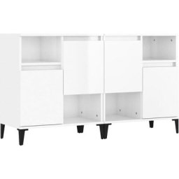 Buffets 2 pcs blanc brillant 60x35x70 cm bois d'ingénierie Vidaxl High gloss white