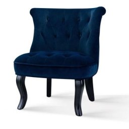 Petit Fauteuil Crapaud Chaise de Coiffeuse Chaise Cuisine Rembourrée avec Pieds Noirs Pour Salle à