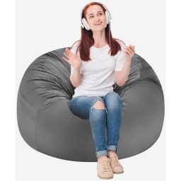 Pouf Poire Géant en Microfibre, Fauteuil de Pouf Poire, Grand Fauteuil Moderne Confortable pour