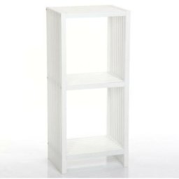 JJA - tagère 2 cases blanche - Blanc - Blanc