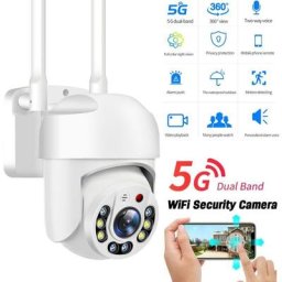Camera de surveillance 5G wifi hd Interphone bidirectionnel Controle ptz Vision nocturne Detection