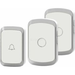 Sonnette sans fil, sonnette led intelligente domestique, 1 sonnette et 1 bouton dans un rayon de